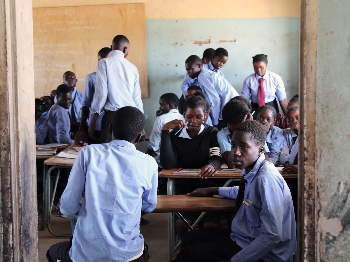 A classroom lesson in progress